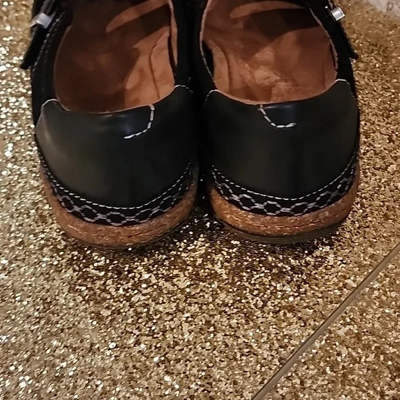 EARTH ORIGINS BLACK FLAT COMFORT SHOES SIZE 7 GOOD CONDITION - Picture 4 of 12